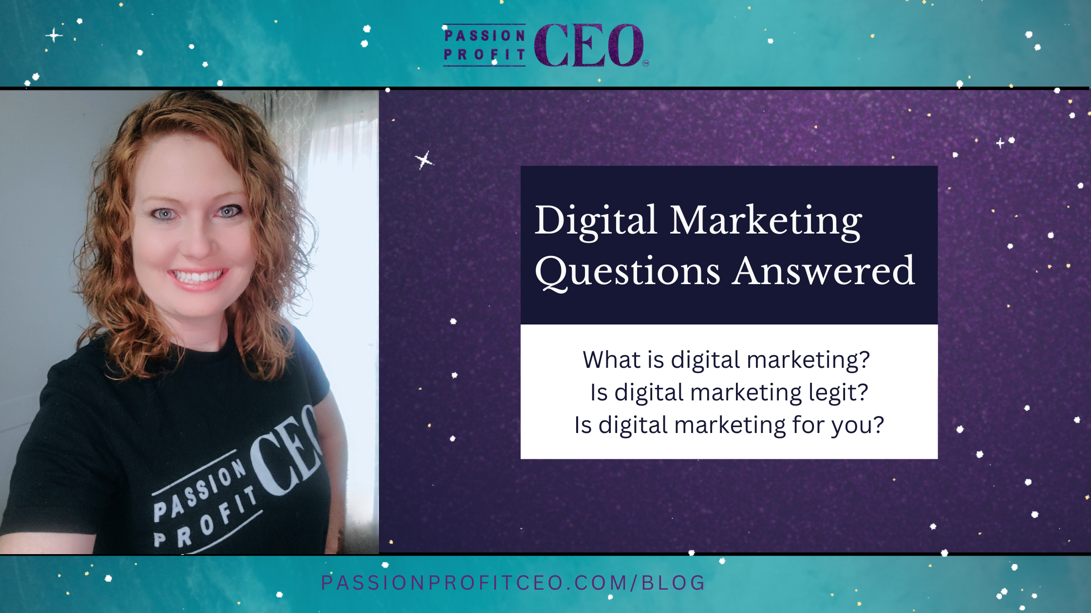 Title image of blog including words Digital Marketing Questions Answered.